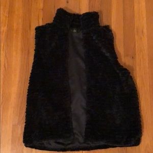 Black Fur Vest